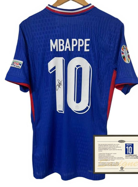 24-25 法国 姆巴佩 签名球衣 印签soccer jersey