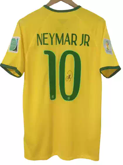 2014 Brazil Neymar Retro Signed Jersey Printed Autograph Birthday Gift
