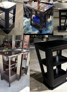 不锈钢吧桌夜场散台散座家具定制金属共多用高桌高卡黑钛酒吧桌椅