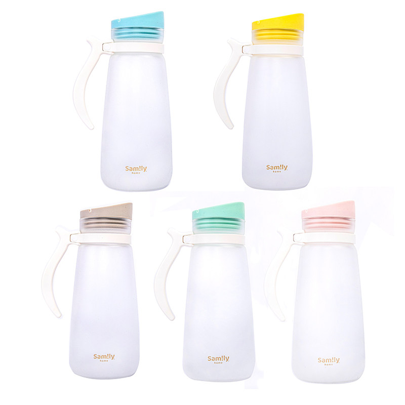 Samily1.5升/1升硅胶涂层高硼硅玻璃冷热水壶果汁壶大容量