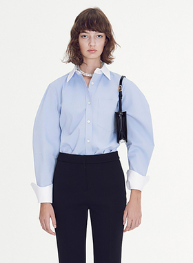 Facade pattern金多美同款衬衫女春秋新款韩设计感小众拼接衬衣