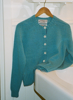 Facade pattern羊毛开衫女春季新款宽松简约保暖长袖针织毛衣