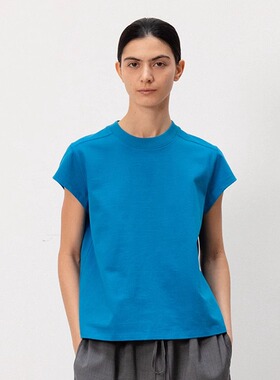 Nothing wri*!极简风短袖T恤女2025夏新款220g重磅匹马棉纯色上衣