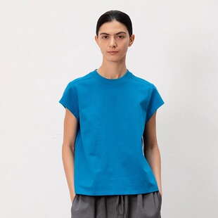 Nothing wri*!极简风短袖T恤女2025夏新款220g重磅匹马棉纯色上衣