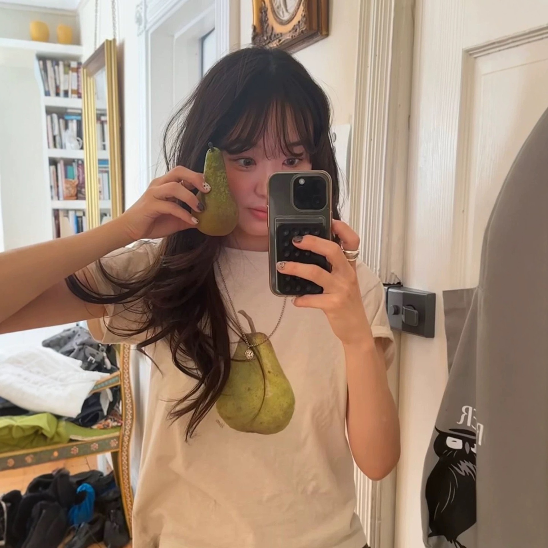 一颗梨子T恤女印花休闲短袖上衣