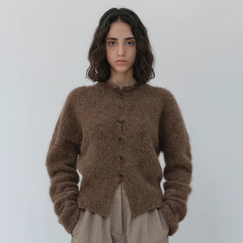 羊毛毛衣开衫女小众修身针织衫