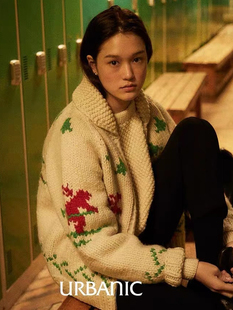 Facade pattern拉链毛衣女冬新款韩国小众圣诞氛围休闲针织开衫