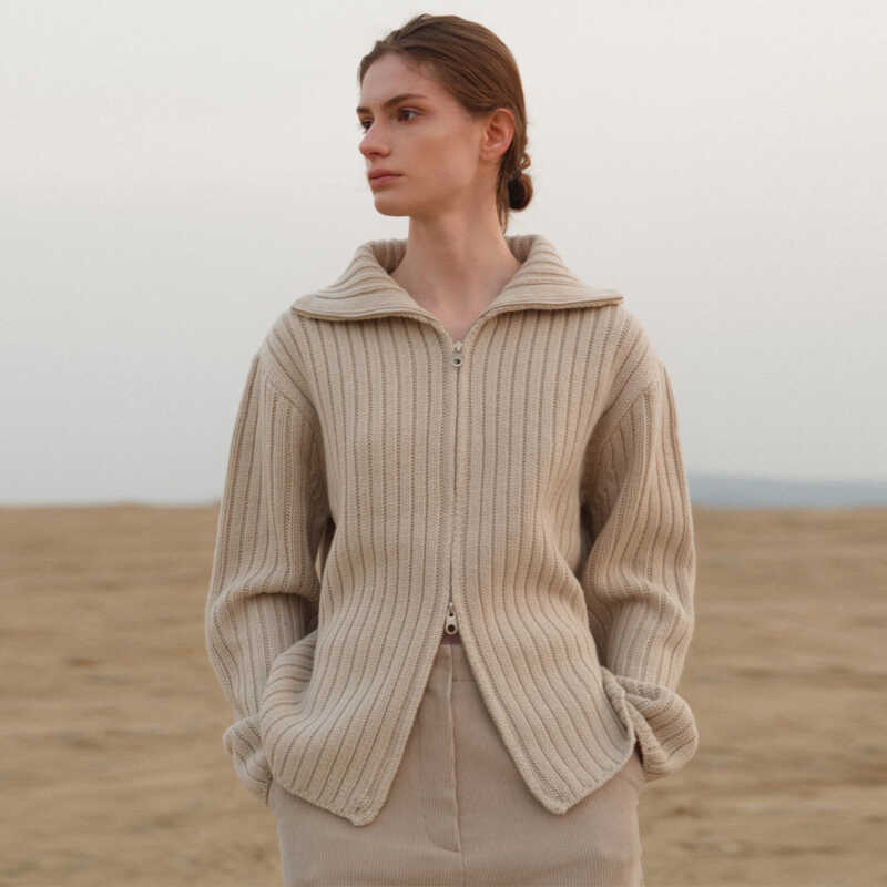 毛衣外套女开衫慵懒风羊毛羊绒