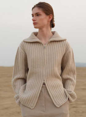 facade pattern毛衣外套女开衫秋冬新款慵懒风羊毛羊绒针织衫