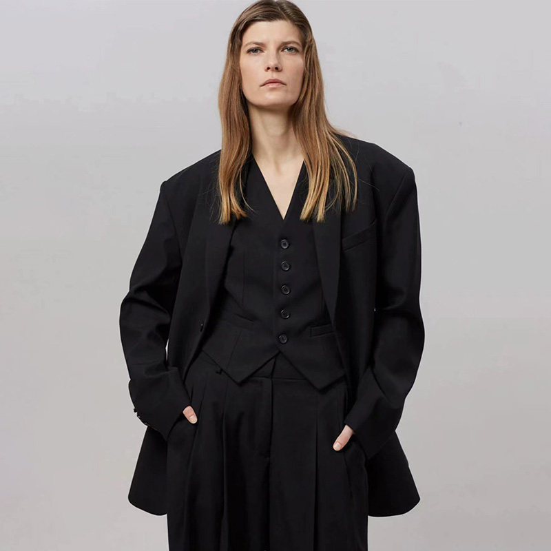 新款长袖单排扣西装外套