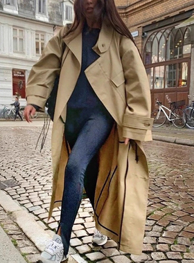 Facade pattern风衣外套女季新款立领复古宽松老钱风外套上衣