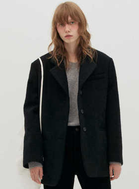 facade pattern西装大衣女2025年新款秋冬宽松羊毛小个子高端毛呢