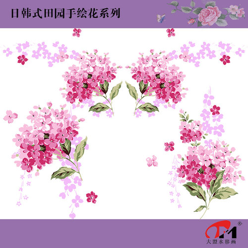 日式樱花手绘水移画瓷砖马桶冰箱