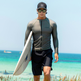 分体游泳衣男款 潜水服防晒速干冲浪服上衣温泉全身水母衣泳衣套装