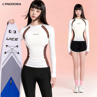 浮潜水母服冲浪游泳衣女士成人温泉保暖长袖长裤防晒分体学生泳装