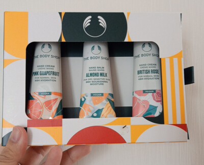 香港专柜The body shop美体小铺护手霜礼盒套装30mlx3支 英伦玫瑰