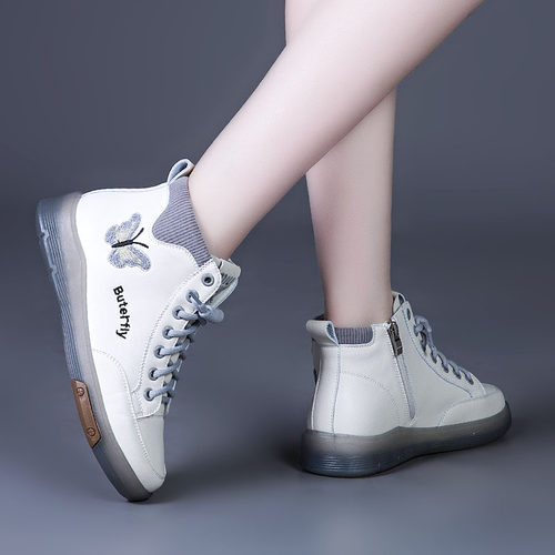 马丁靴女真皮软底秋冬【有大码】