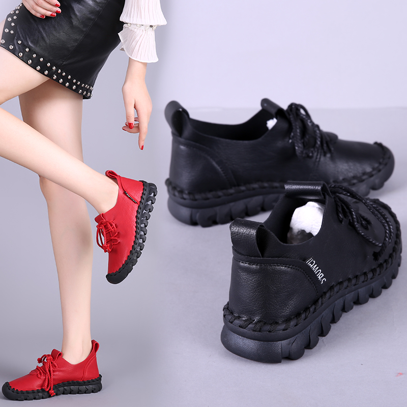 女鞋孕妇防滑外穿软皮妈妈舒适