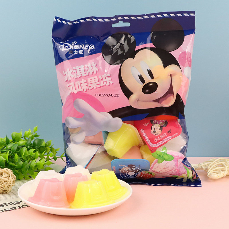 disney迪士尼450g米奇冰淇淋果冻儿童不上火解馋小零食