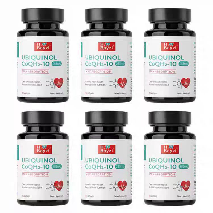 美国拜滋Bayzi高纯285mg还原型辅酶Q10 电视同款 30粒*6瓶