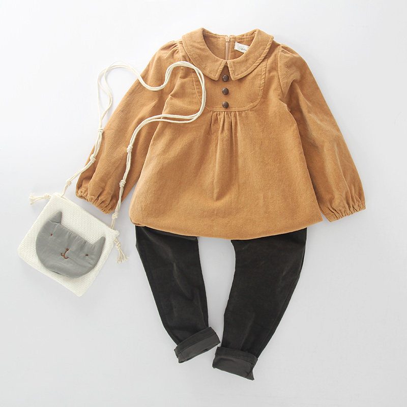 Robe enfant JC.LIU en velours côtelé - Ref 2045265 Image 1