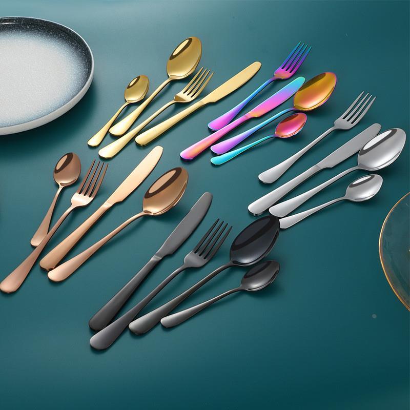 and fork spoon two dresses home full three-piece plate.