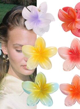 Hair Flower Clip Clips Hawaiian Plumeria Beach Flowers Claw