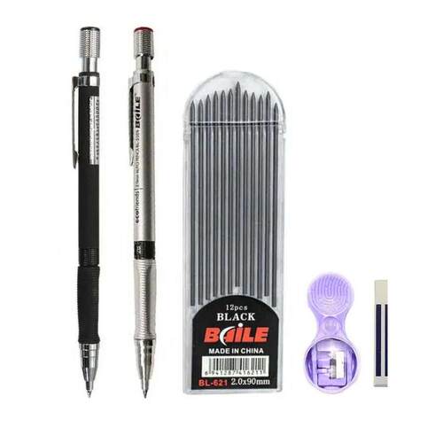 2.0mm Mechanical Pencil Set 2B Automatic Pencils with Color/
