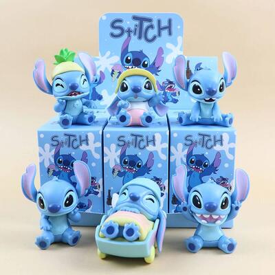 Stitch Figure Blind Box Kawaii Stich Anime Cartoon Car Cake