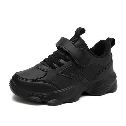 Children shoes Black White girl Shoes Kids sneakers Pu Leath