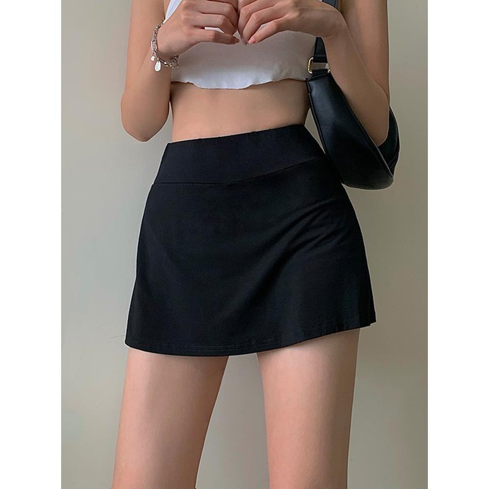 High Waist Slit Tight Hip Short Skirt高腰开叉谨慎a字运动短裙