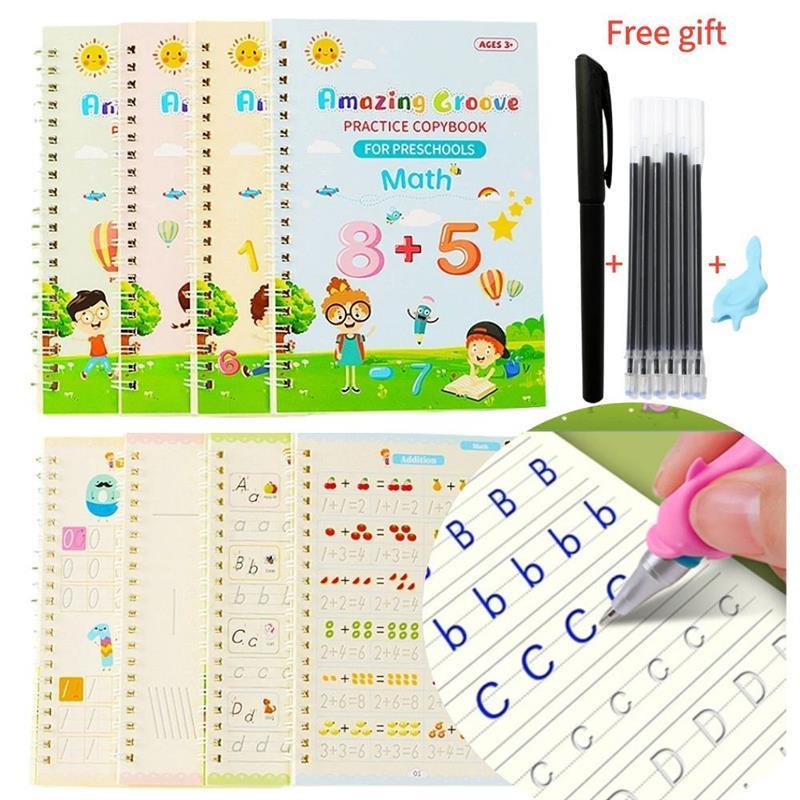Reusable English Writing Practice Book for Kids Wipe Clean M