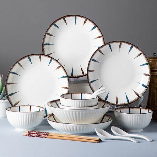 18-piece set of bowls and plates set of ceramic bowls and pl