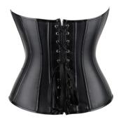 Synthetic Leather Bustier Overbust Body Top Boned Sli Corset