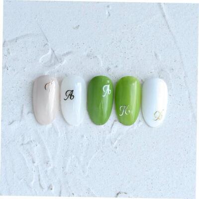 1pcs Russian Letter Nail Stickers Golden Silver Black Alphab