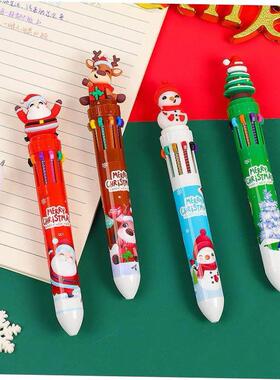 Christmas gifts Cartoon Ten Color Press Pen Student Children