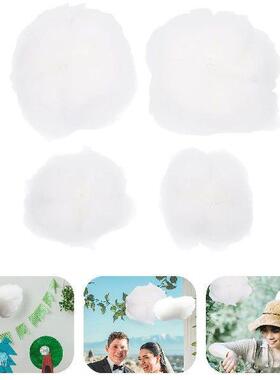 4 Pcs Faux Plants Indoor Simulated Cotton Cloud Decoration