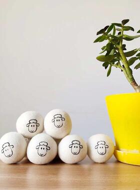 1/3/6PCS Wool Dryer Balls Fabric Virgin Reusable Softener La