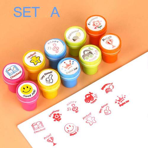 1 set Self Inking Comment Stamp for Teachers Kids Decorativ
