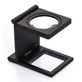 Black Desk 10x 9005D Magnifier Metal LED Lens Optical