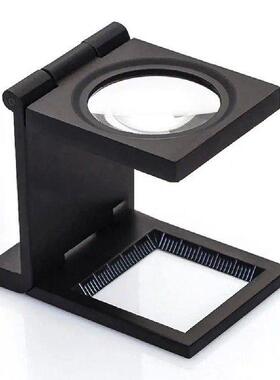 9005D 10x Metal Desk 2 LED Magnifier Optical Lens Black