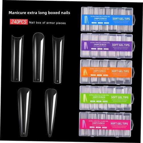 XXL Extra Long Square False Nail Tips Acrylic Fake Nails Art