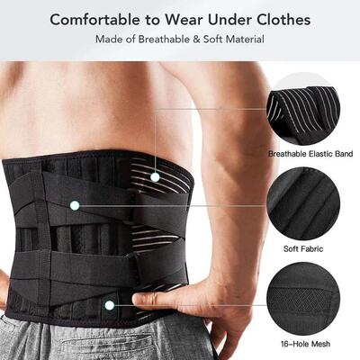 Adjustable Lumbar Support Belt Double Pull Back Waist Orthop