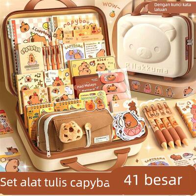 capybara stationary big capy文具套装pencil case卡皮巴拉笔袋