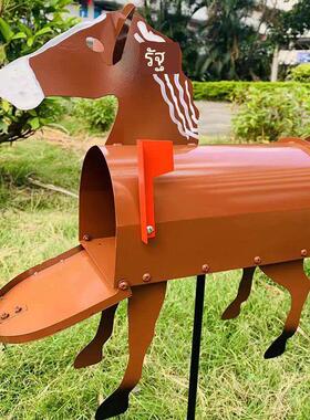 Unique Horse Mailbox独特的马邮箱动物邮筒花园庭院装饰摆件