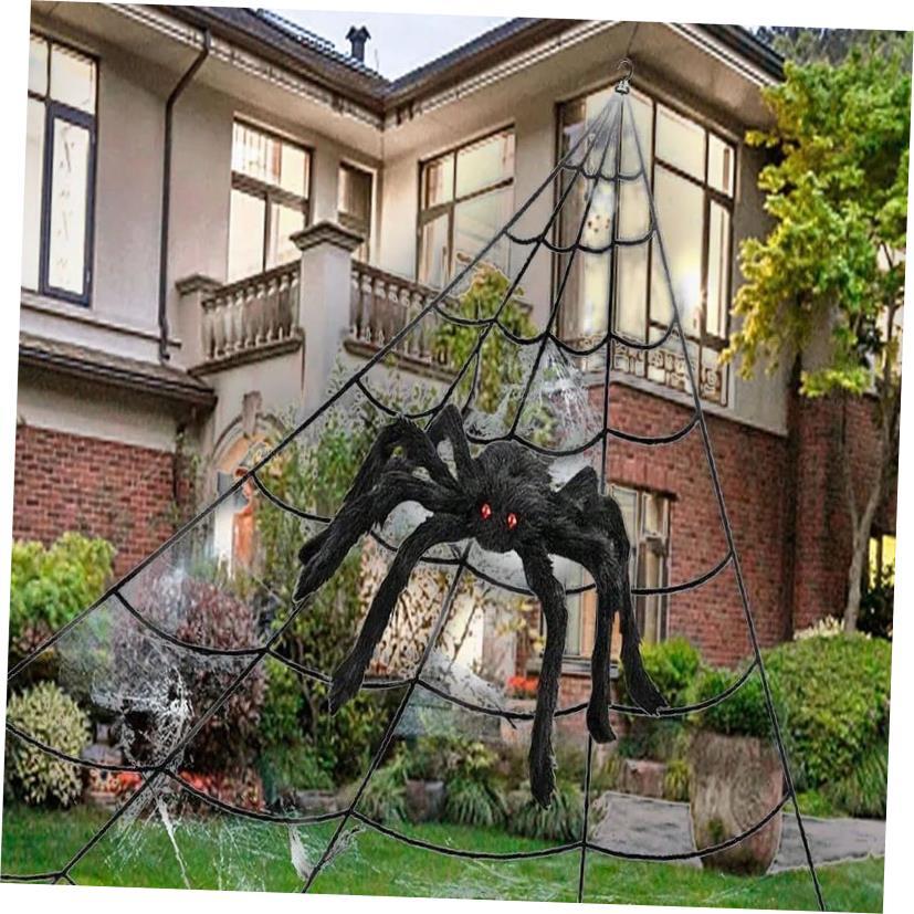 5m Halloween Spider Triangle Web Simulation Extra Large