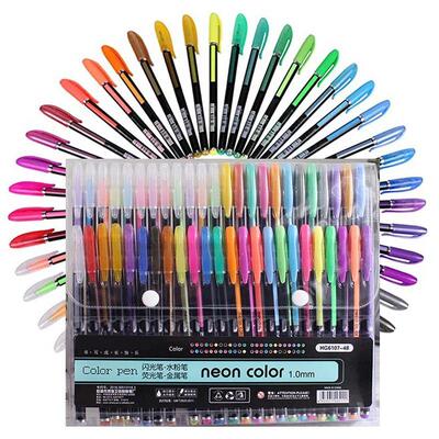 12/24Pcs Metallic Glitter Colors Gel Pens For School Office1