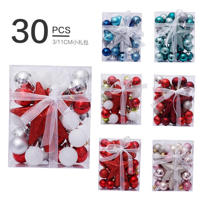 Christmas decoration 3cm ball gift box set Christmas tree pe