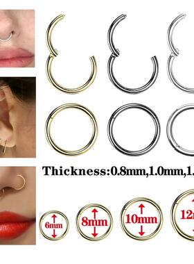 Surgical Steel Small Nose Rings Body Clips Hoop 16G 18G 20G