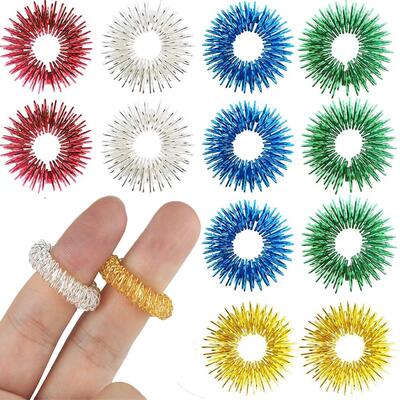 5Pcs Spiky Sensory Ring For Finger Massage Hand Acupressure